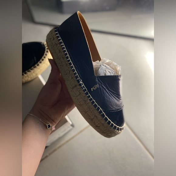 New Kurt Geiger Morella Black Leather Platform Espadrille Flats 38M - Picture 11 of 15